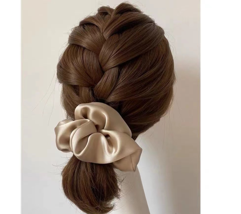 30姆米真丝重磅超加大号8cm厘米章小蕙法式9cm护发圈丸子头绳养发