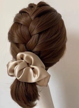 30姆米真丝重磅超加大号8cm厘米章小蕙法式9cm护发圈丸子头绳养发