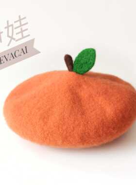 手工羊毛毡亲子新年蘑菇帽
