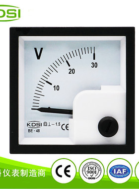 KDIS定制机械安培表BE48DC300V交直流指针电流电压表工程互感器