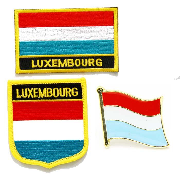 107 Luxembourg FLAG PIN PATCH 卢森堡国旗布贴 臂章 徽章 肩章