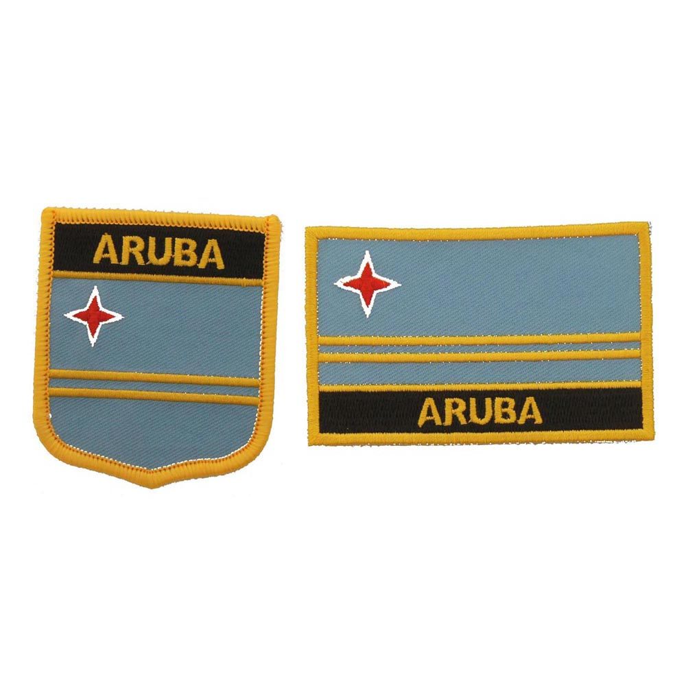 245 ARUBA flag pin patch 阿鲁巴 国旗 布贴 徽 背胶 刺绣肩章