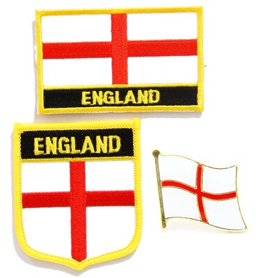 179 England flag pin patch 圣乔治旗英格兰国旗布贴 臂章 徽章