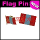 FLAG 商务会展 PIN 金属胸针 Mongolia 蒙古 国旗徽章