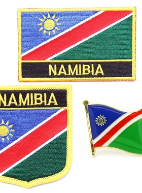 135 namibia flag pin patch纳米比亚国旗布贴 臂章 刺绣肩章徽章