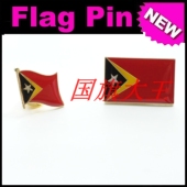 东帝汶 Timor 国旗徽章 商务会展 金属胸针 East FLAG PIN