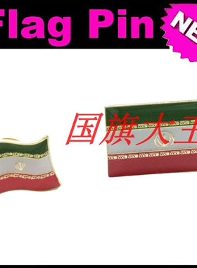 商务会展 伊朗 国旗徽章 金属胸针 Iran FLAG PIN