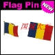 FLAG 商务会展 PIN 金属胸针 Romania 罗马尼亚 国旗徽章