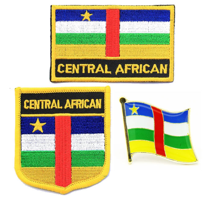 217 Central Africa FLAG PIN PATCH 中非国旗布贴 臂章 徽章