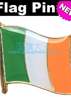 国旗爱尔兰商务金属胸针徽章