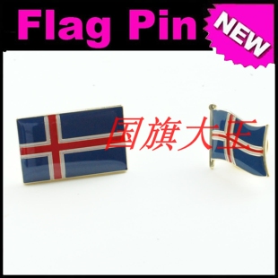 商务会展 冰岛 国旗徽章 金属胸针 Iceland FLAG PIN