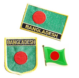 123 bangladesh FLAG PIN PATCH 孟加拉国旗布贴 臂章 徽章