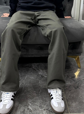 Carhartt卡哈特B11纯色宽松帆布单膝伐木裤直筒工装休闲长裤