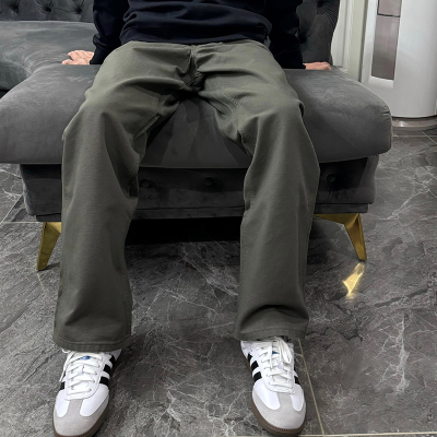 Carhartt卡哈特B11纯色宽松帆布单膝伐木裤直筒工装休闲长裤