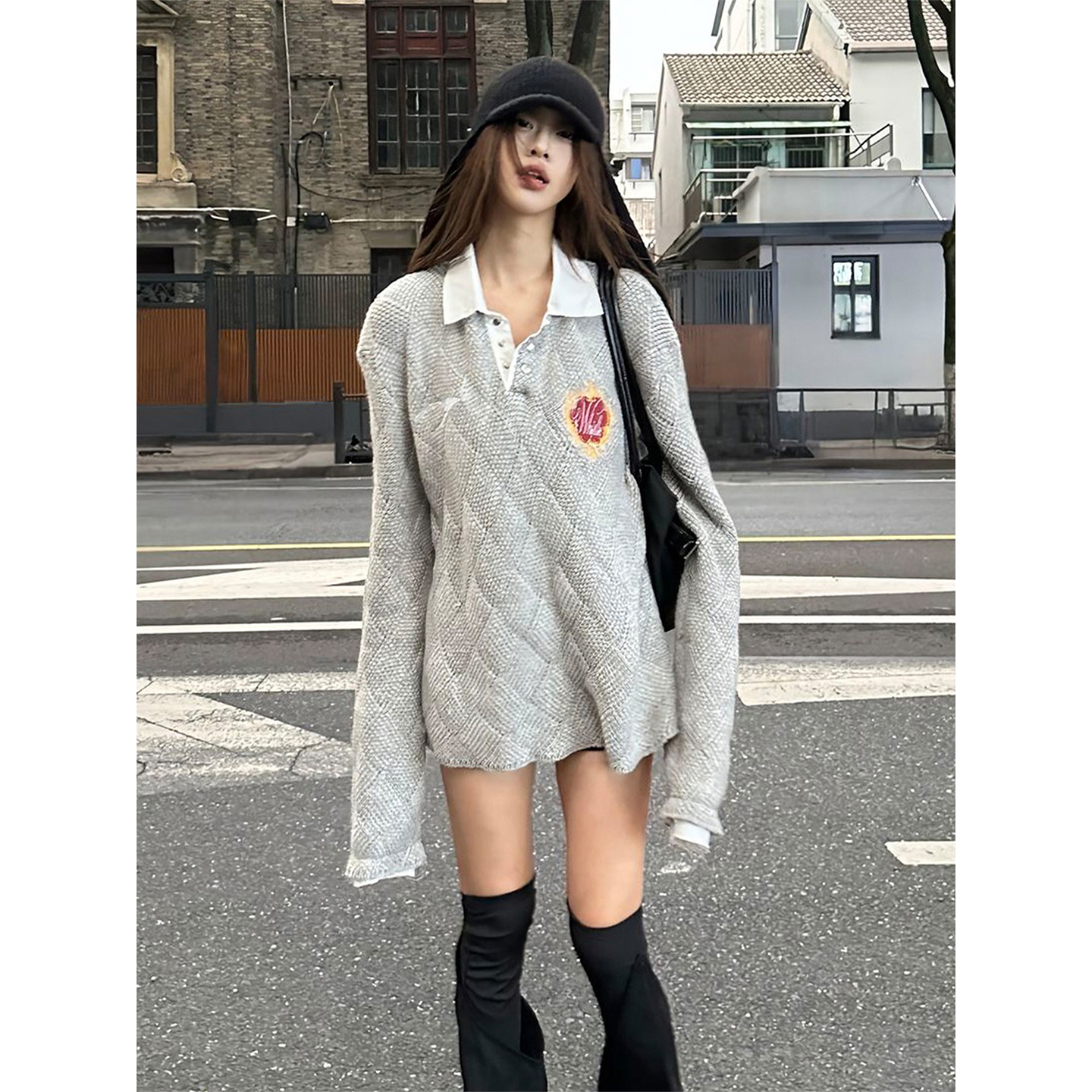 【送运费险】美式复古POLO衫毛衣