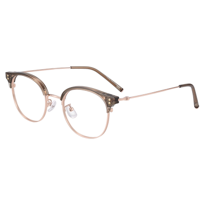 普莱斯女款网红素颜减龄半框眼镜