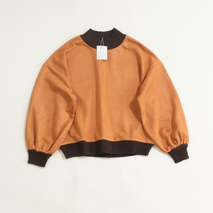 女款 ABC201 卫衣 森林系复古百搭圆领套头长袖 出口日单外贸春款