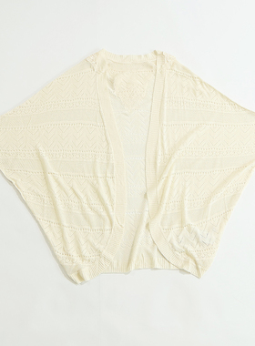 CBC80 日单外贸春夏款森林系镂空款蝙蝠式针织衫女款开衫