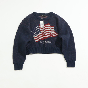 女款 AAJ160 圆领套头毛衣 洋气百搭宽松版 日单外贸秋冬款