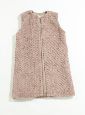 CBC71 日单外贸春款森林系森女百搭中长款毛毛马甲女款马夹