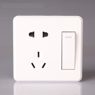 正泰开关插座 明装墙壁单控一开带五孔单控插座面板 正品