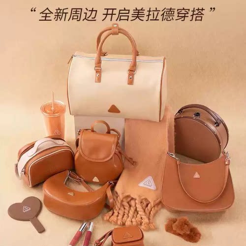 3ce三熹玉周边腮红刷粉扑水杯化妆包围巾粉紫色棕色美拉德式风格