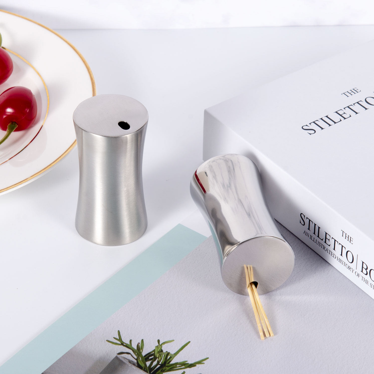 出口品质 304不锈钢牙签盒 牙盒 牙签筒  咖啡厅餐厅酒店定制logo