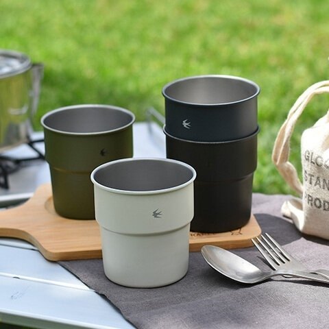 GSP不锈钢户外露营可堆叠咖啡杯