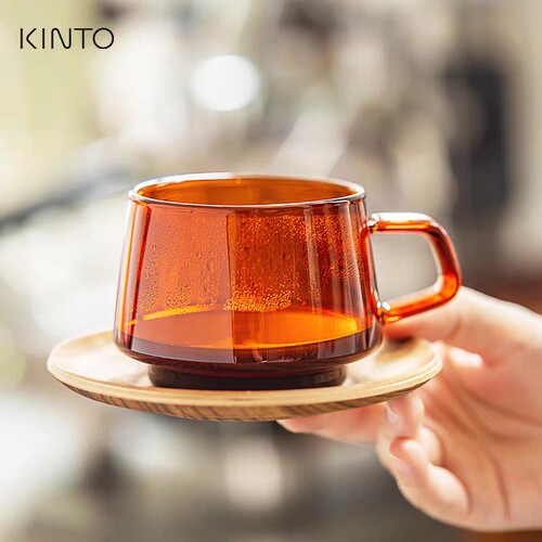 kinto咖啡杯耐热玻璃琥珀色托盘