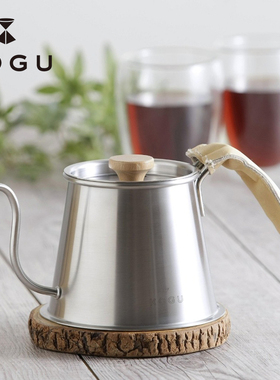 日本原装进口下村企贩KOGU咖啡考具不锈钢手冲壶可带温度计烧水壶