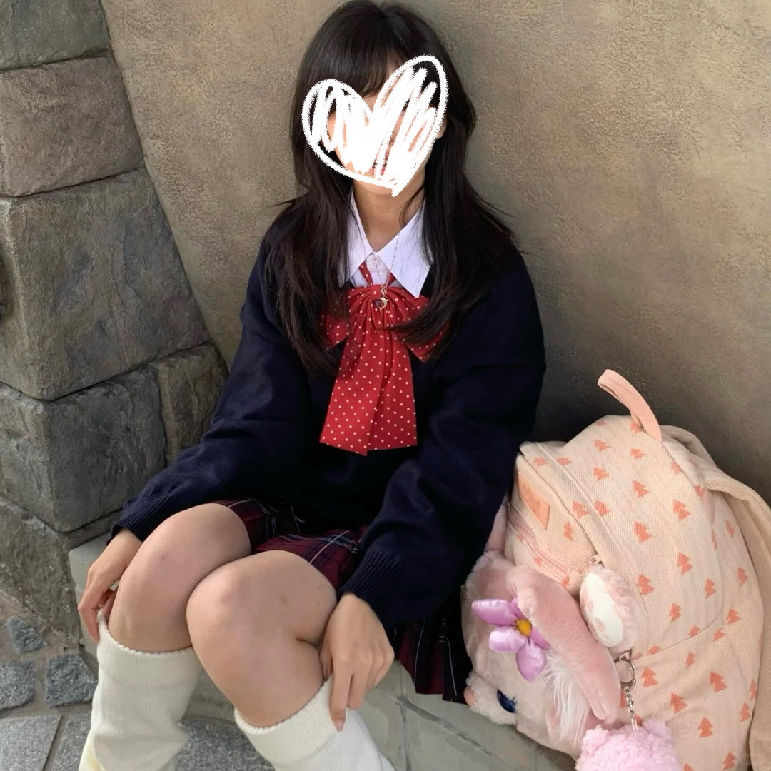 学院风JK制服女秋冬绀针织套头毛衣叠穿玄短裙校供感百搭秋冬套装