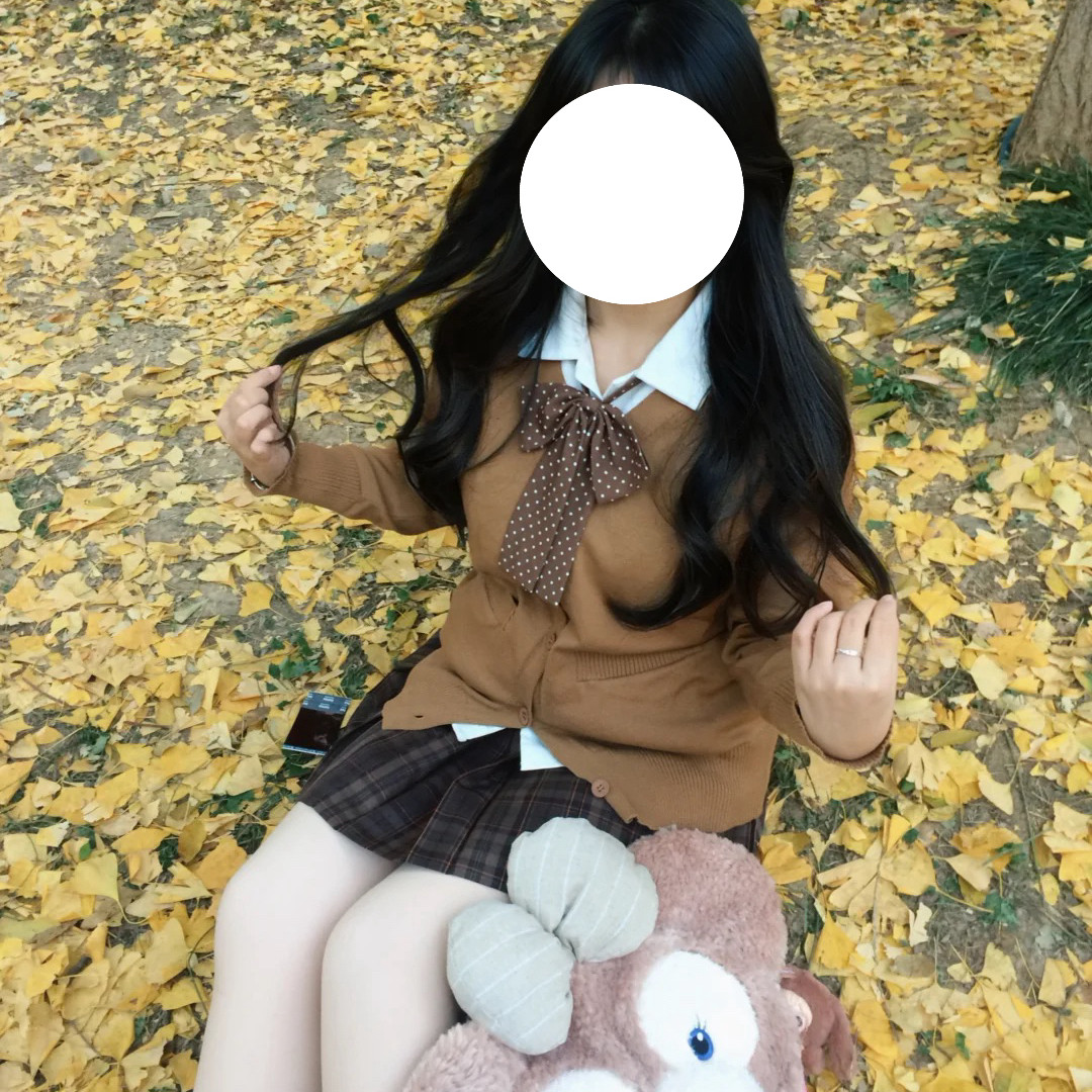 学院风JK日系制服女针织开衫毛衣叠穿焦糖可颂裙校供感秋冬套装