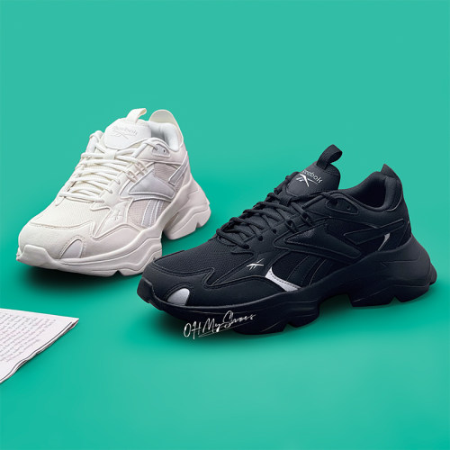 锐步黑武士全黑轻便男女老爹鞋