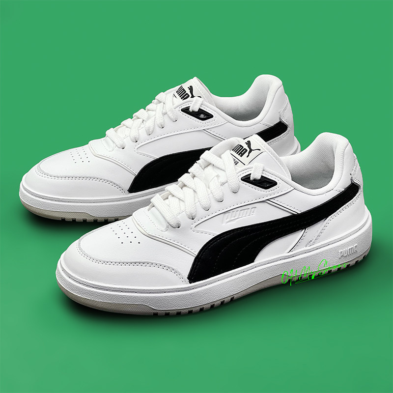 PUMA正品！男女黑白复古板鞋