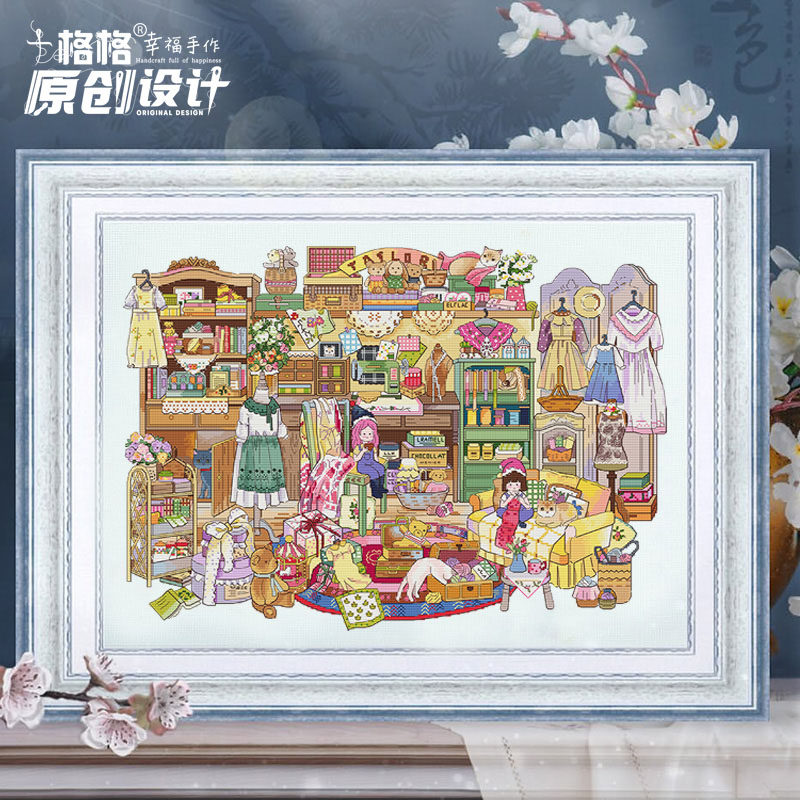 十格格十字绣法国DMC绣线套件26-1月 原创设计 阿斐 裁缝铺