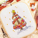 原创设计 十格格十字绣DMC绣线套件 秋灵儿 12月 红火圣诞树