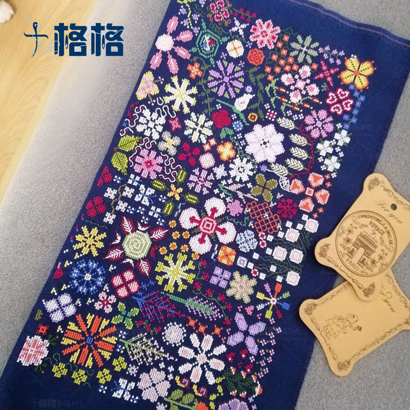 十格格dmc十字绣套件2布花纹唯美