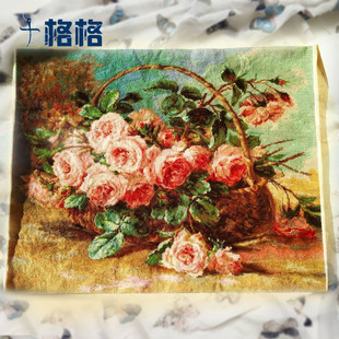 十格格十字绣法国dmc绣线套件2025新款客厅卧室餐厅 油画玫瑰花篮