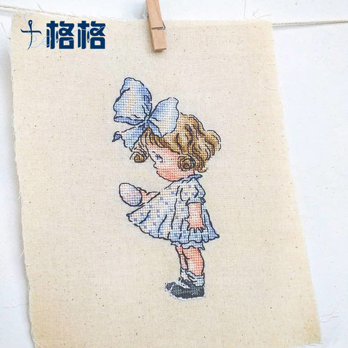 法国dmc十字绣套件扎蝴蝶结卡通