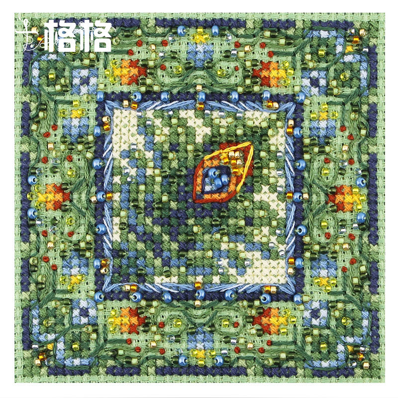 十字绣DMC线套件2025款冰箱贴 十二月连载 3D珠绣系列4 绚丽羽毛