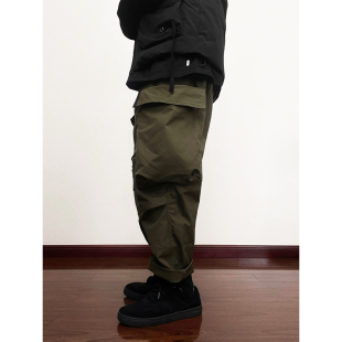 户外尼龙宽松阔腿直筒休闲裤 美式 男装 裤 复古深兜机能多口袋款 工装