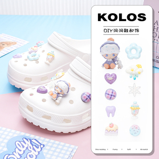 原创洞洞鞋配饰DIMOO泡泡玛特鞋花装饰扣diy配件适配crocs鞋扣