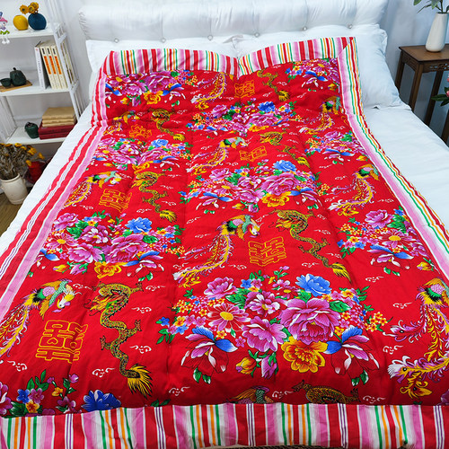 东北大花手缝棉花褥子