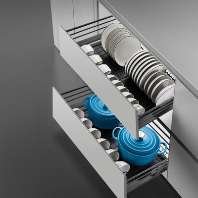 橱柜拉篮非标尺寸拉篮碗碟篮双层850柜锅具篮厨房置物架碗篮碟篮