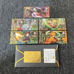 经典日本动漫 鬼灭之刃主角团纪念钞 创意礼物礼品酷炫卡片折光卡