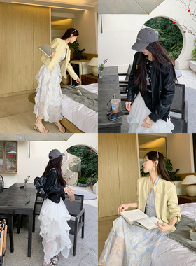 果果家 短款皮衣外套女春季2026年新款港风休闲百搭pu皮时尚上衣