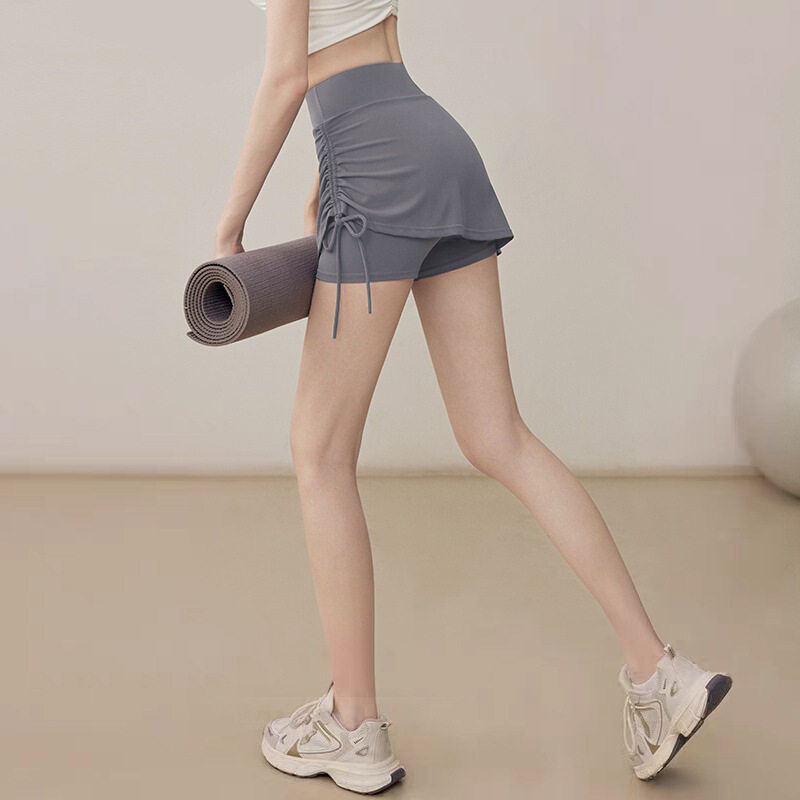 瑜伽服女2026新款夏季高腰收腹提臀运动短裤外穿跑步训练健身裤裙