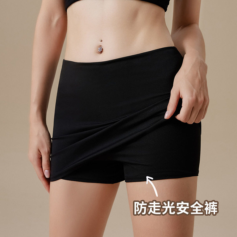 2026新款美式辣妹运动短裙女夏大码胖mm黑色半身裙瑜伽包臀裤裙子