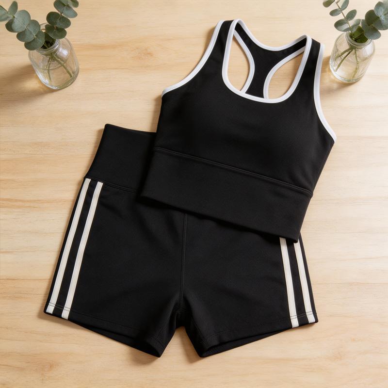 大码胖mm运动套装女夏季瑜伽服2026新款背心小个子训练健身服短裤图片