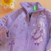 动漫甜妹慵懒棉服宅萌夹棉外套 秋冬二次元 Daiwing 被冷空气袭击